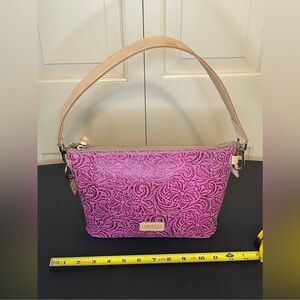 Consuela Pink Embossed Shoulder Bag